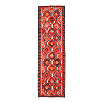 Colorful Geometric Kilim Runner Rug, 95x320Cm