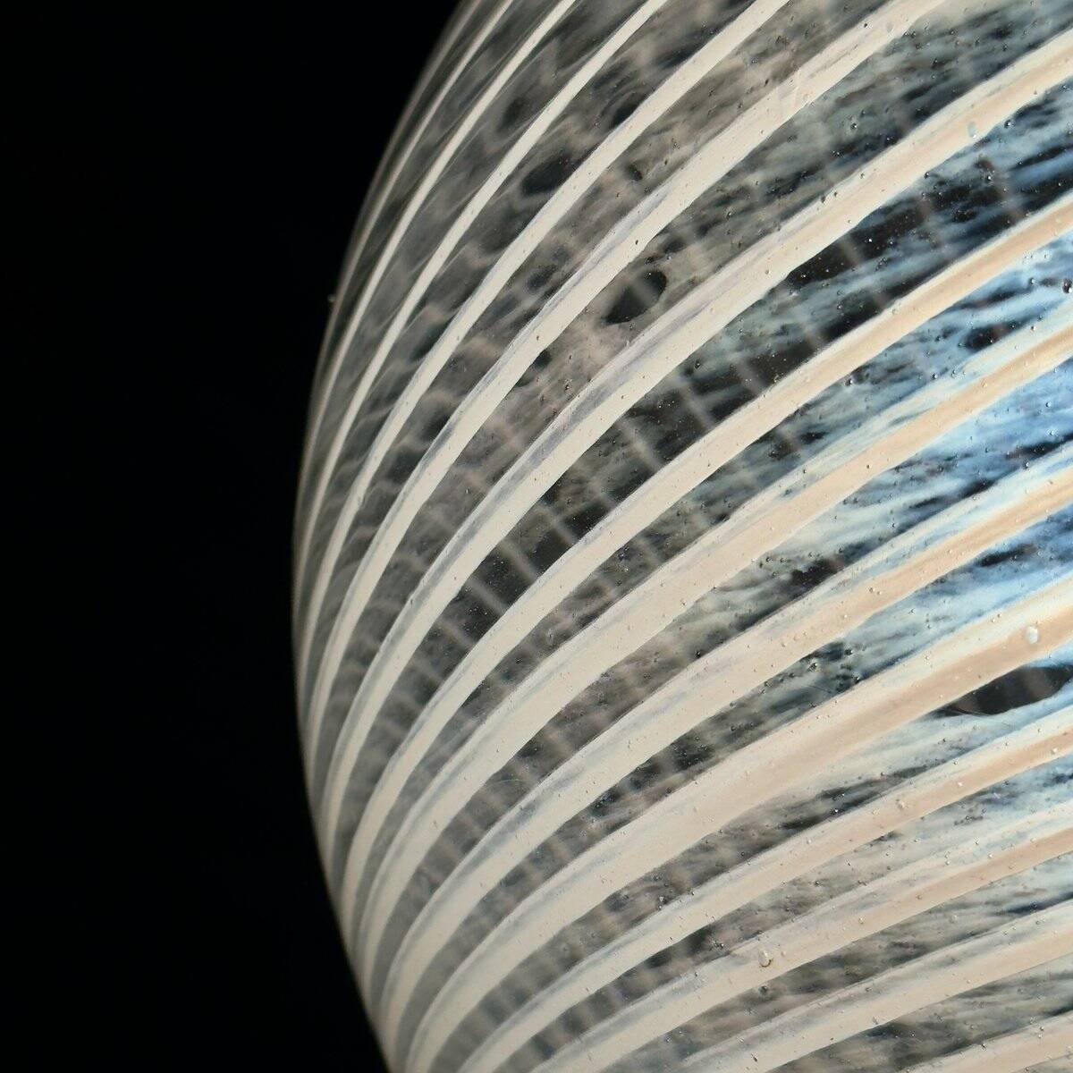 Vintage Swirl Murano pendant lamp, Italy, 1970s