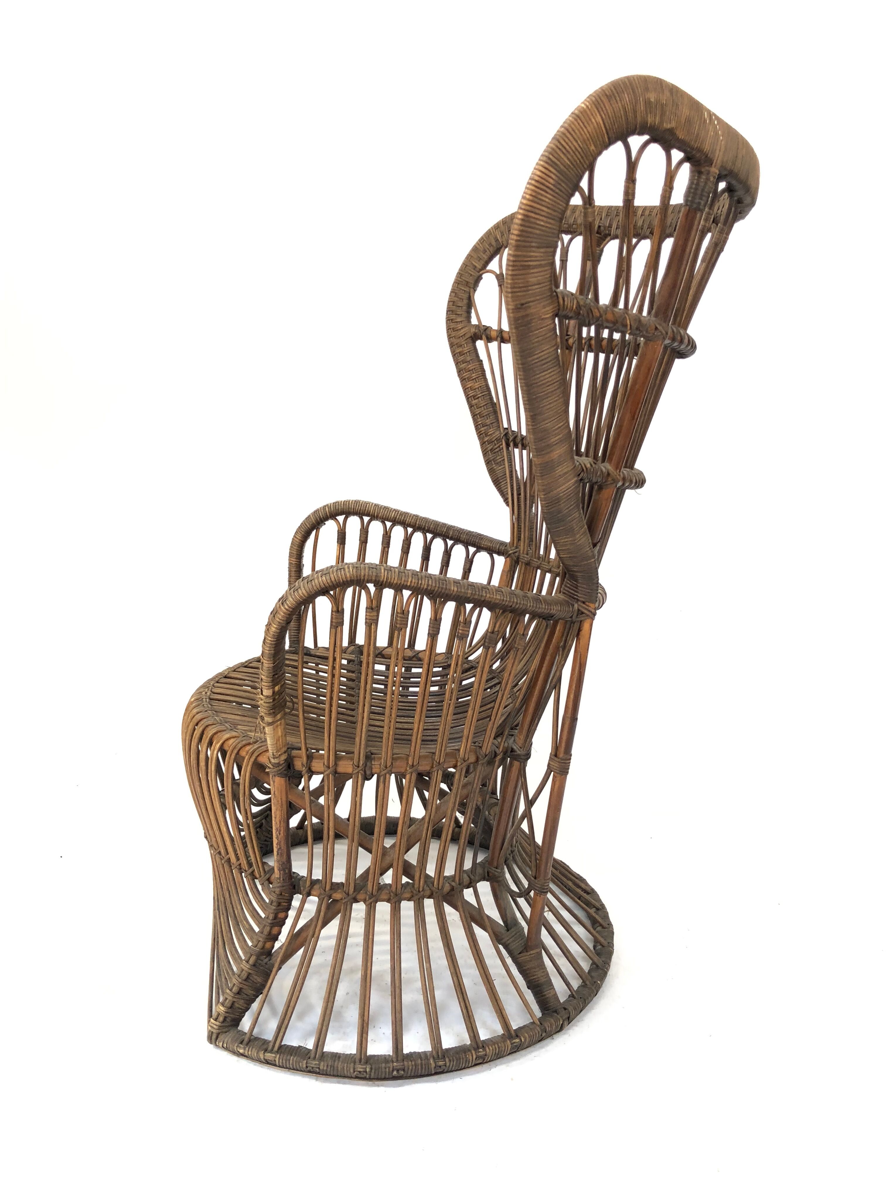 Armchair in rattan