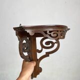 Old corner shelf in openwork wood mp