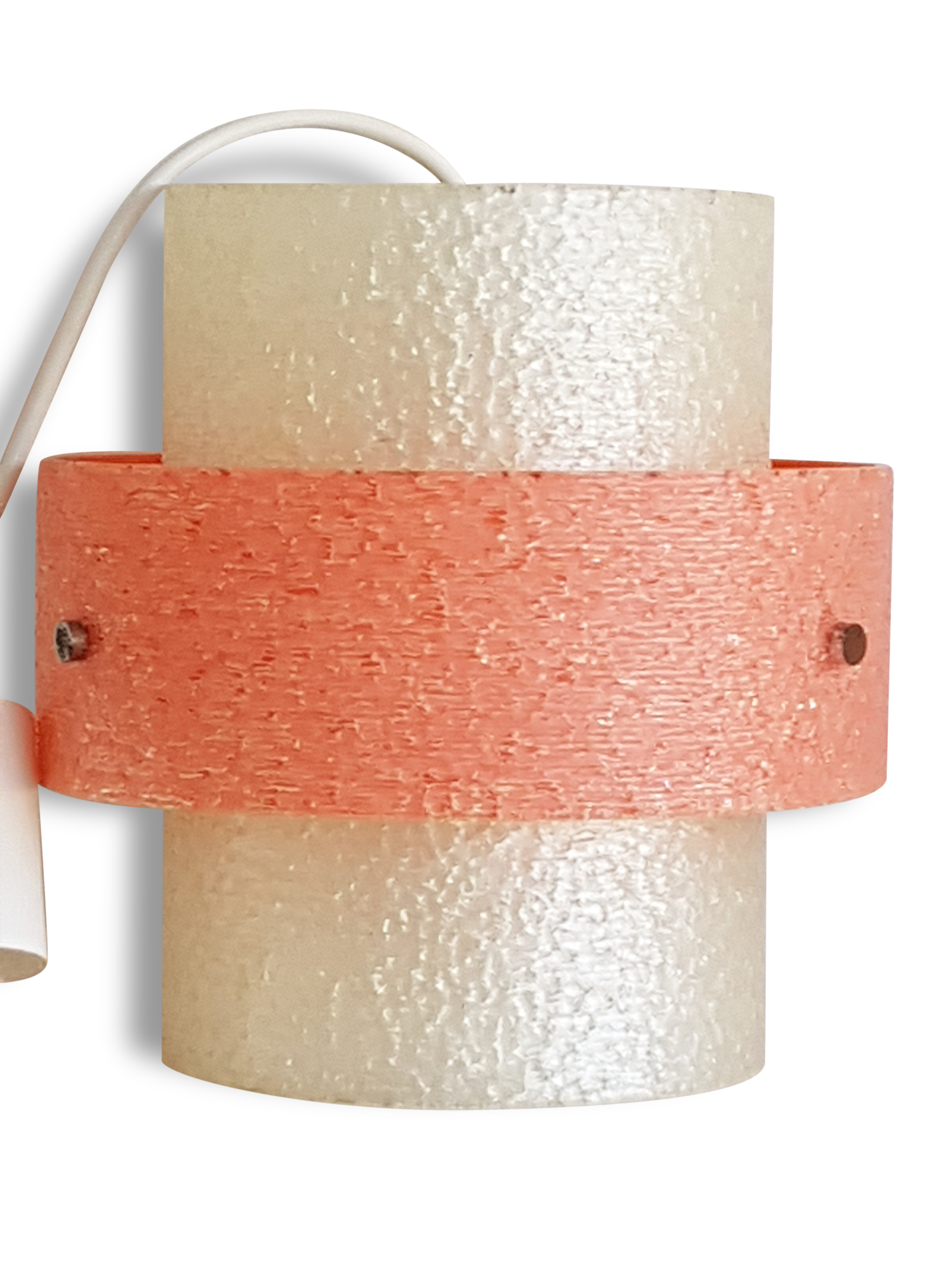 Great chandelier white resin & grapefruit 1960 vintage 60's