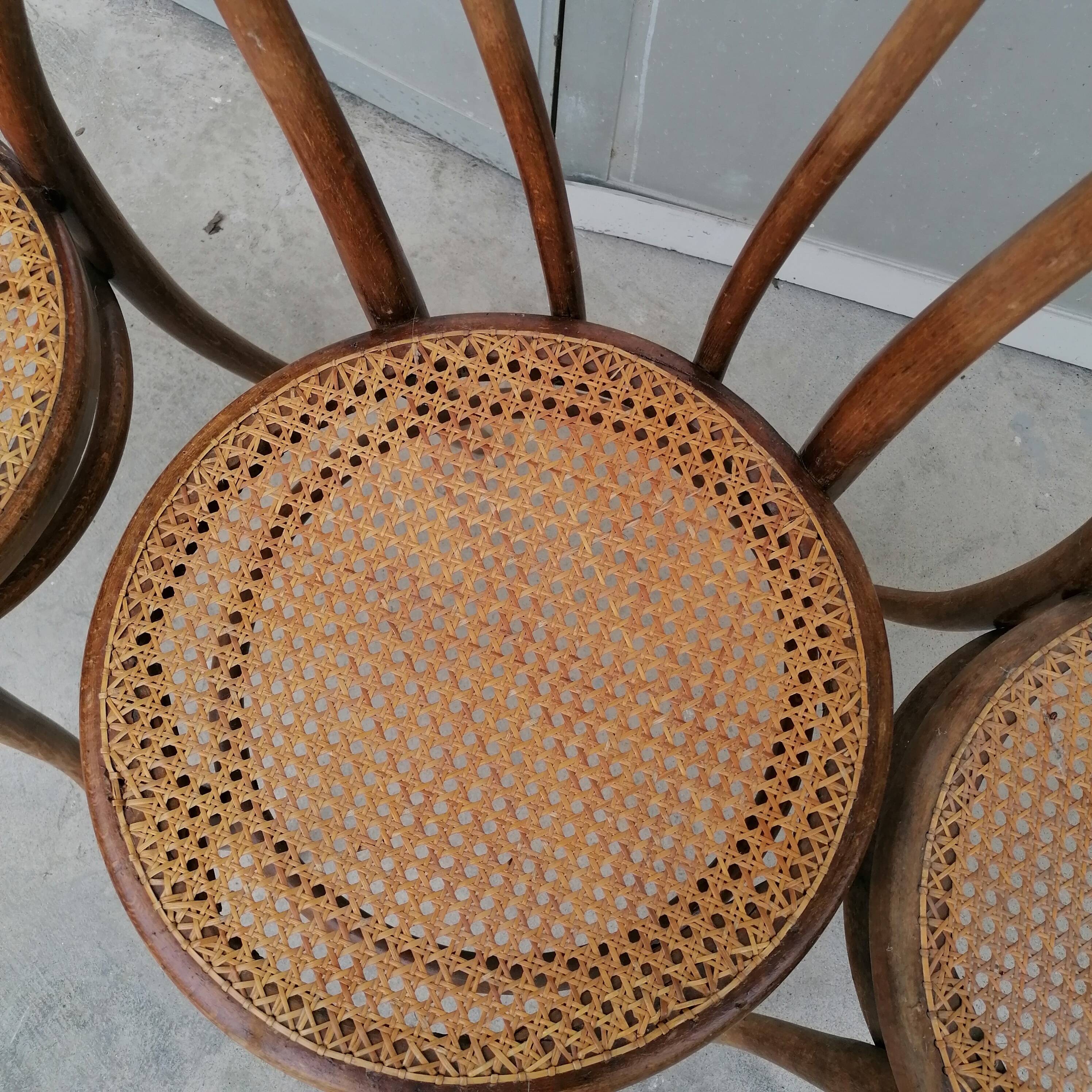 7 Chairs Marche Gebrüder Thonet and Wackerlin & C. original model no. 18