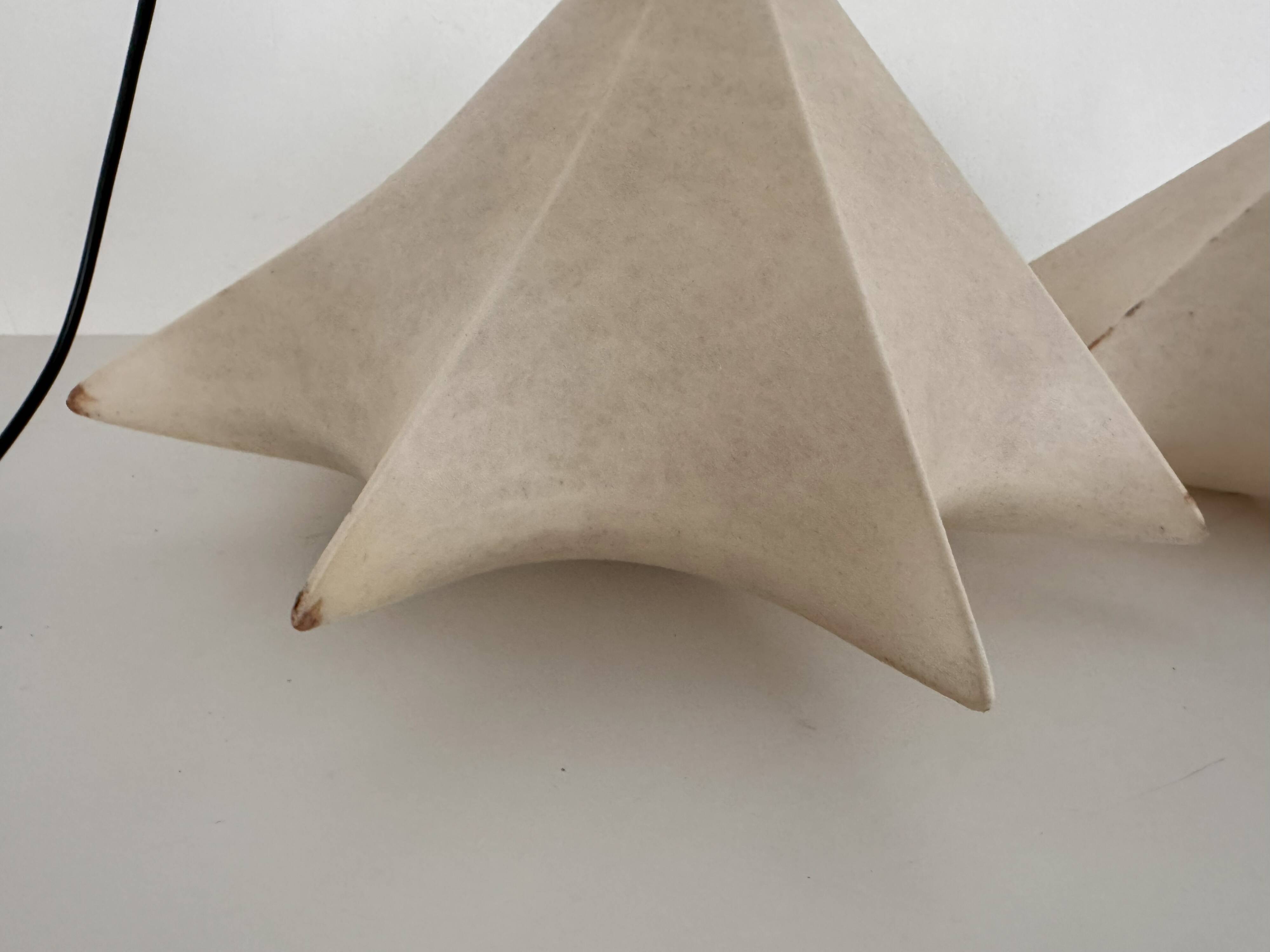 Pair of Italian Designer Cocoon Pendant lights original from the 1960s