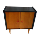 2-door black dresser