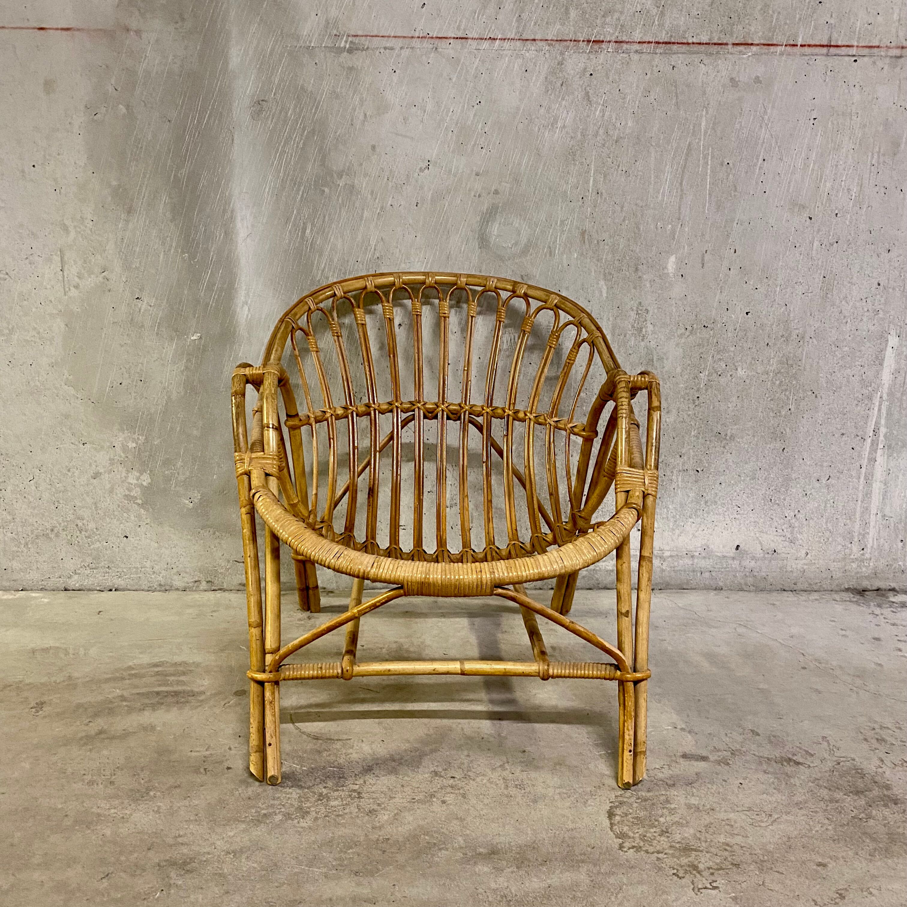 Rattan armchair