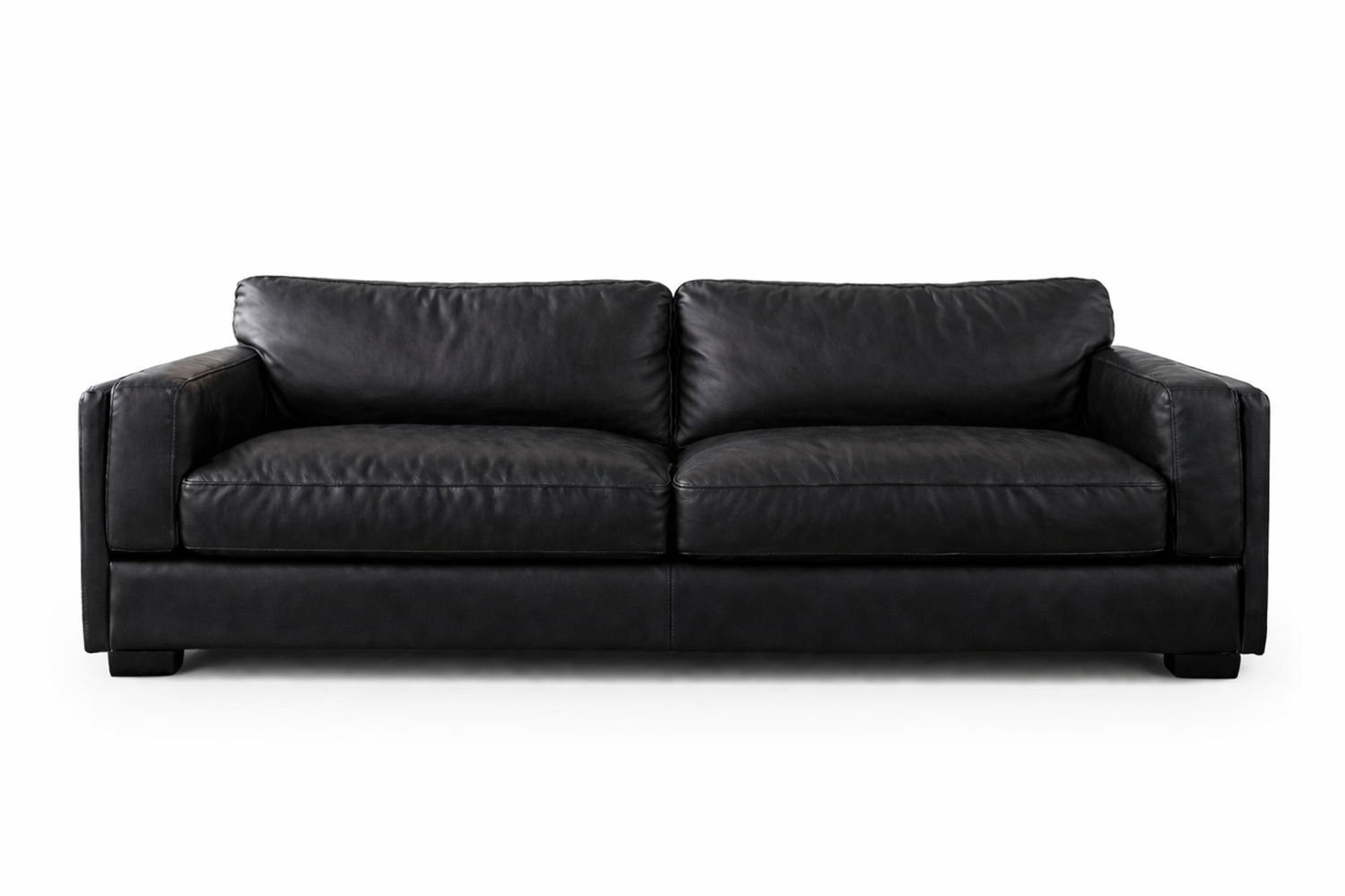 Canapé en cuir noir 3 places Poltrona Frau