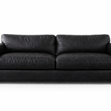 Canapé en cuir noir 3 places Poltrona Frau