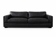 Black leather 3-seater sofa Poltrona Frau