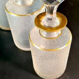 Napoleon III frosted crystal toilet set by Saint Louis