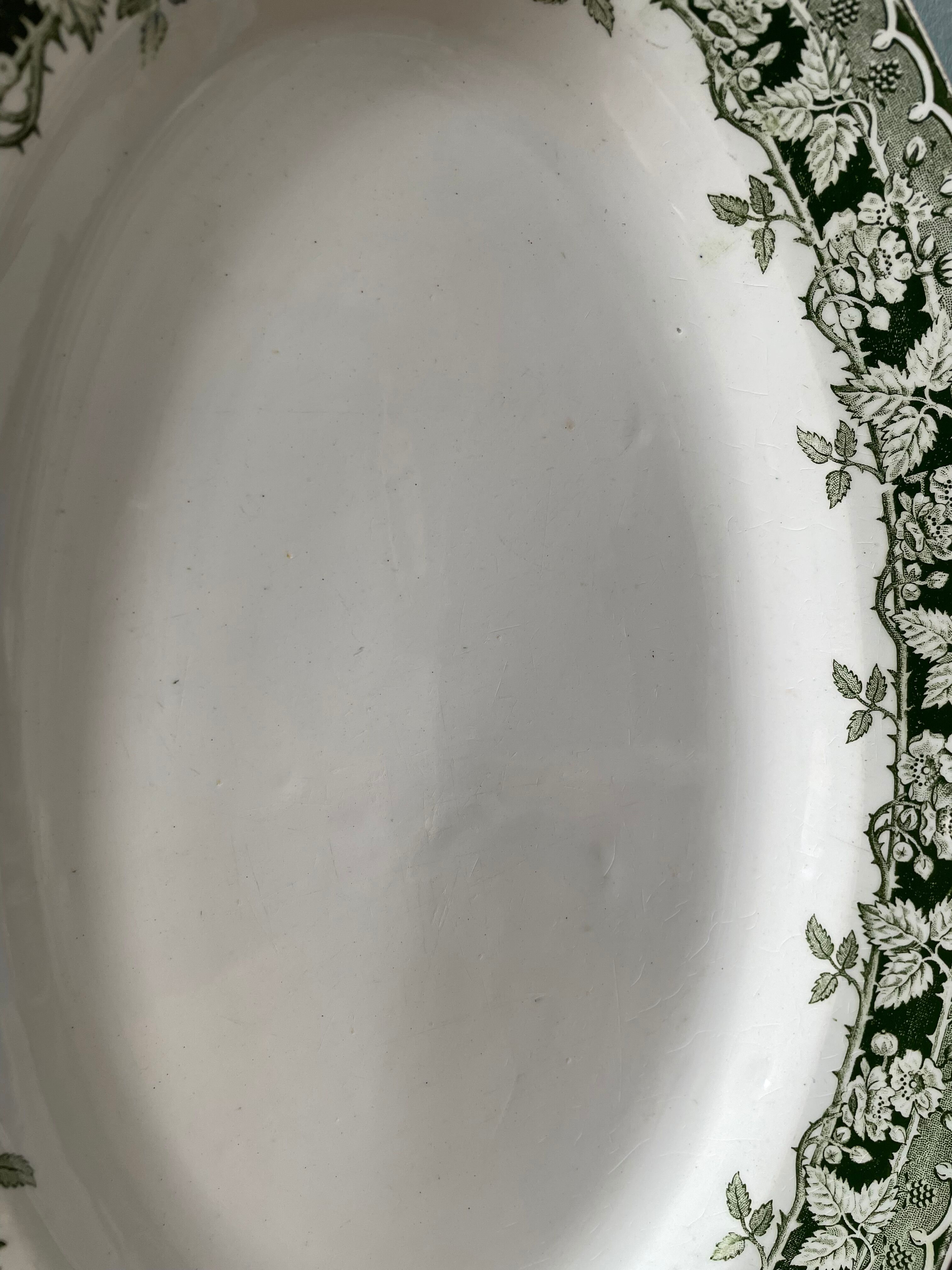 Set of two old dishes Terre de Fer St Amand & Hamage, "Mulberry" collection