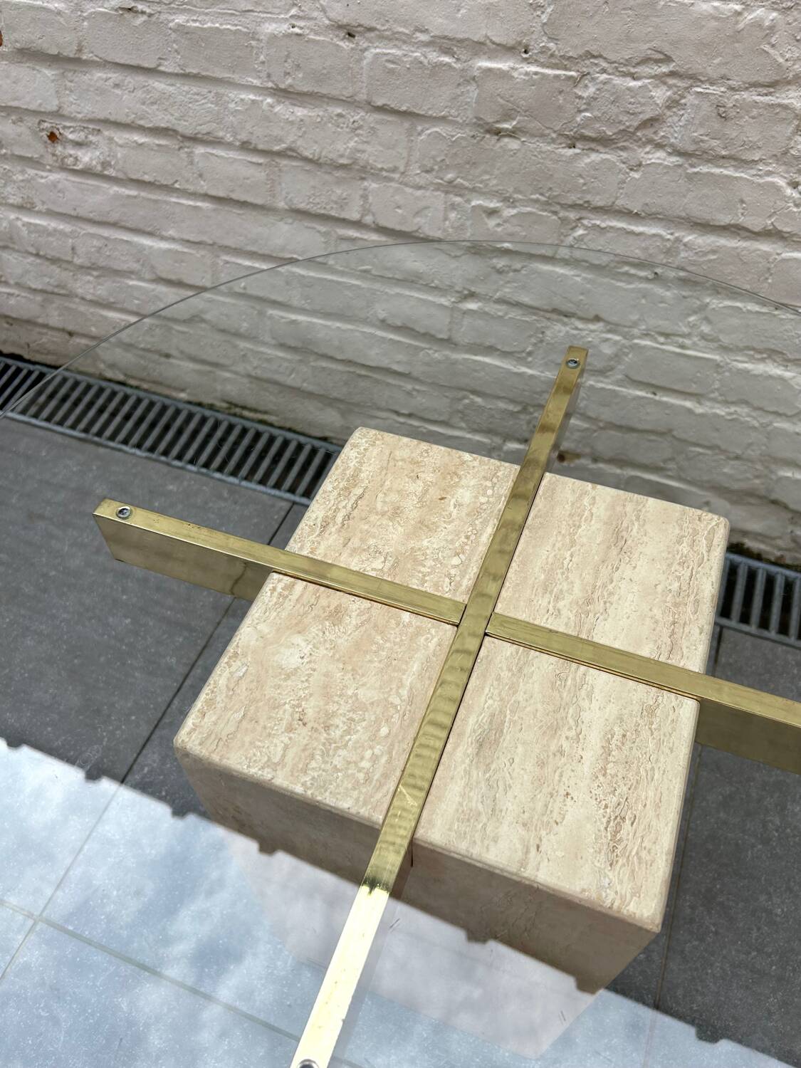 Artedi travertine coffee table 1970