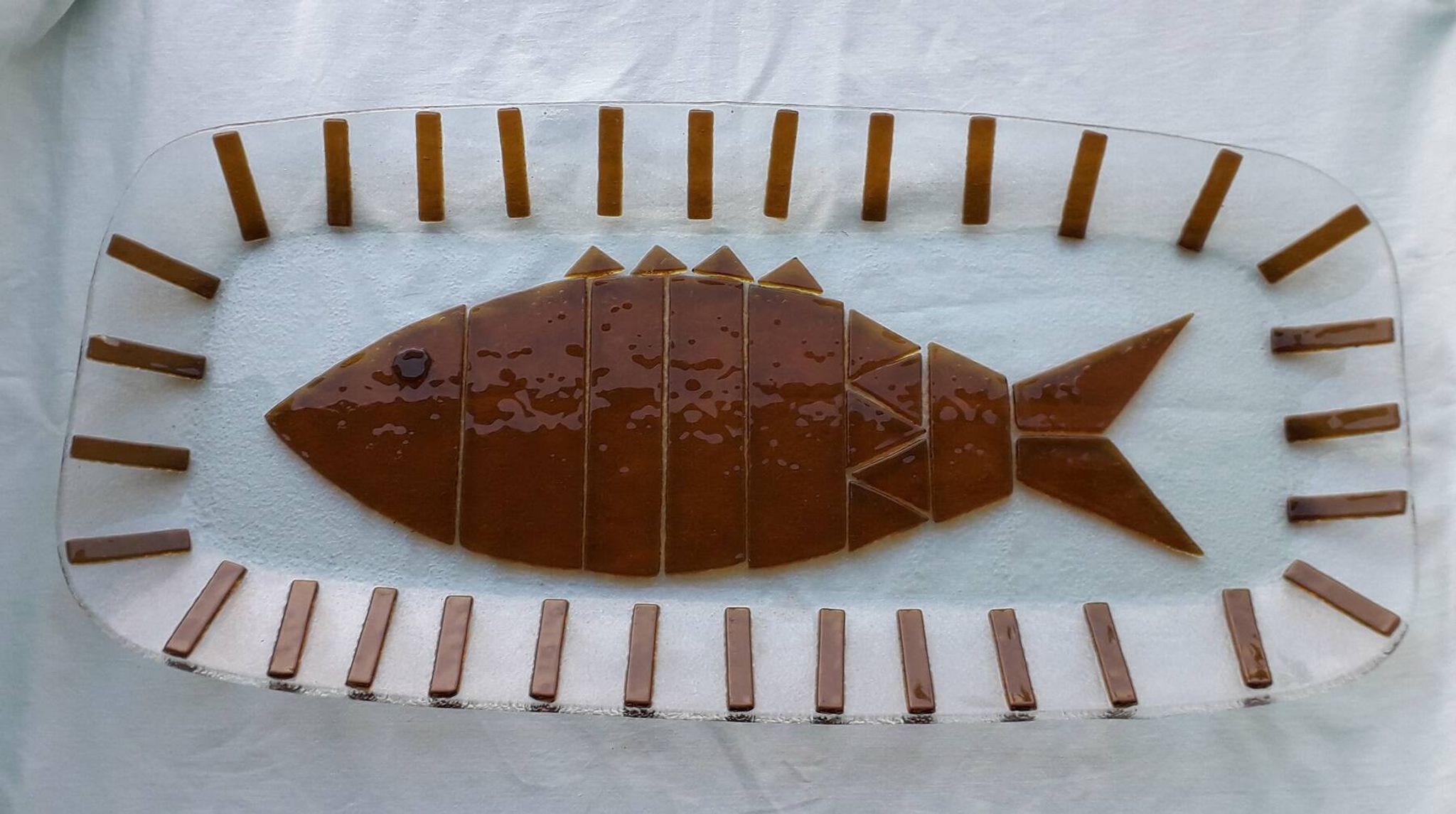 Plat à poisson en verre de Murano