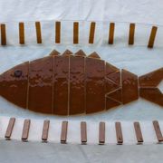 Plat à poisson en verre de Murano
