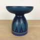 Vintage blue ceramic candle holder