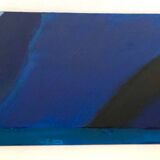 Tableau abstrait bleu