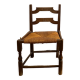 Chaise basse en bois