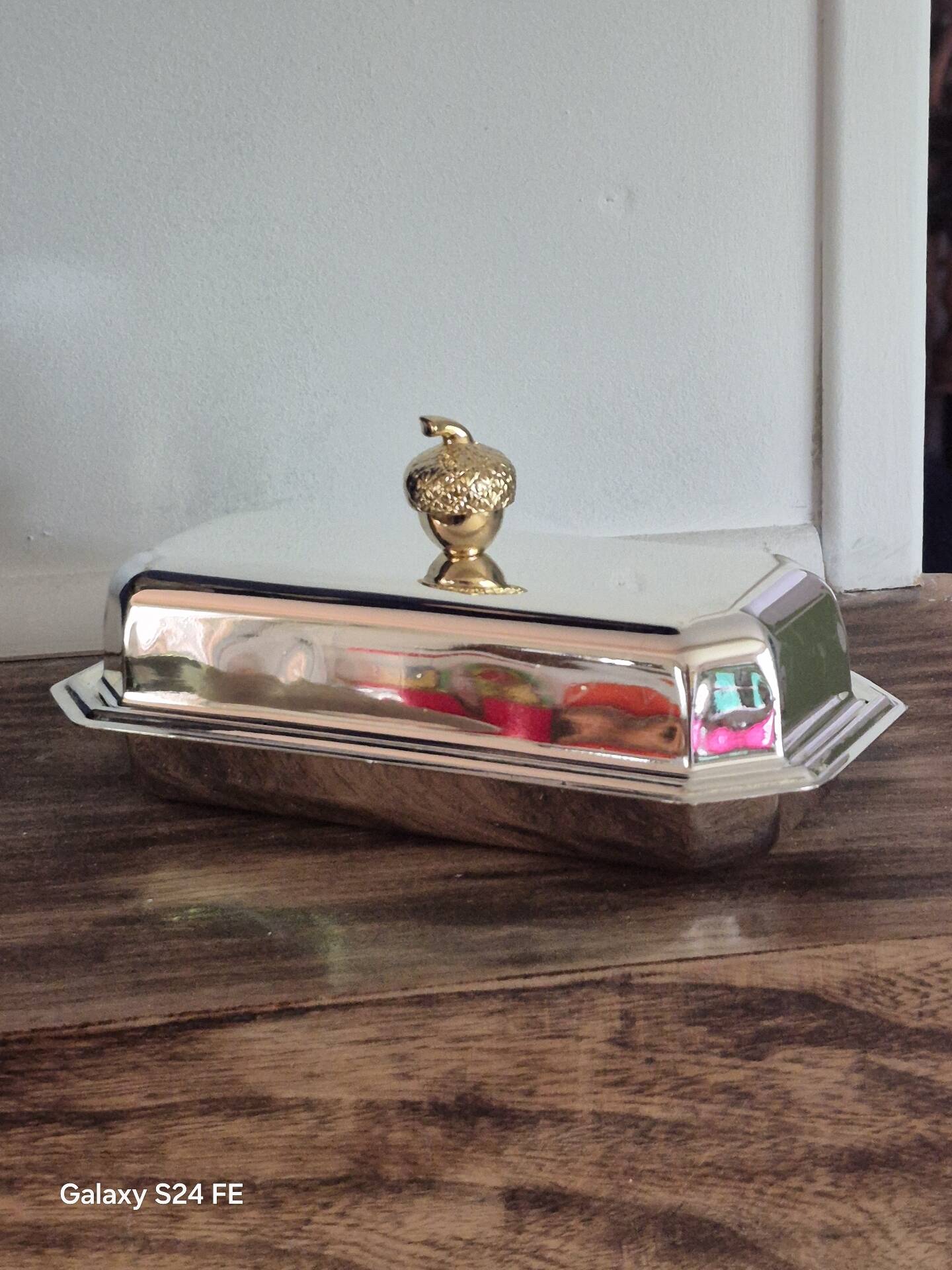 Metal butter dish