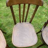 Set of 8 mismatched bistro chairs