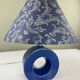 Blue ceramic lamp