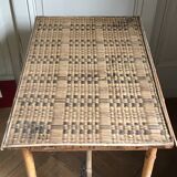Rattan side table