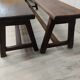 Farmhouse table 3m60 extendable solid oak and its two benches