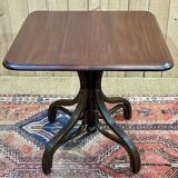 Mahogany and beech bistro table, made in the 1950s