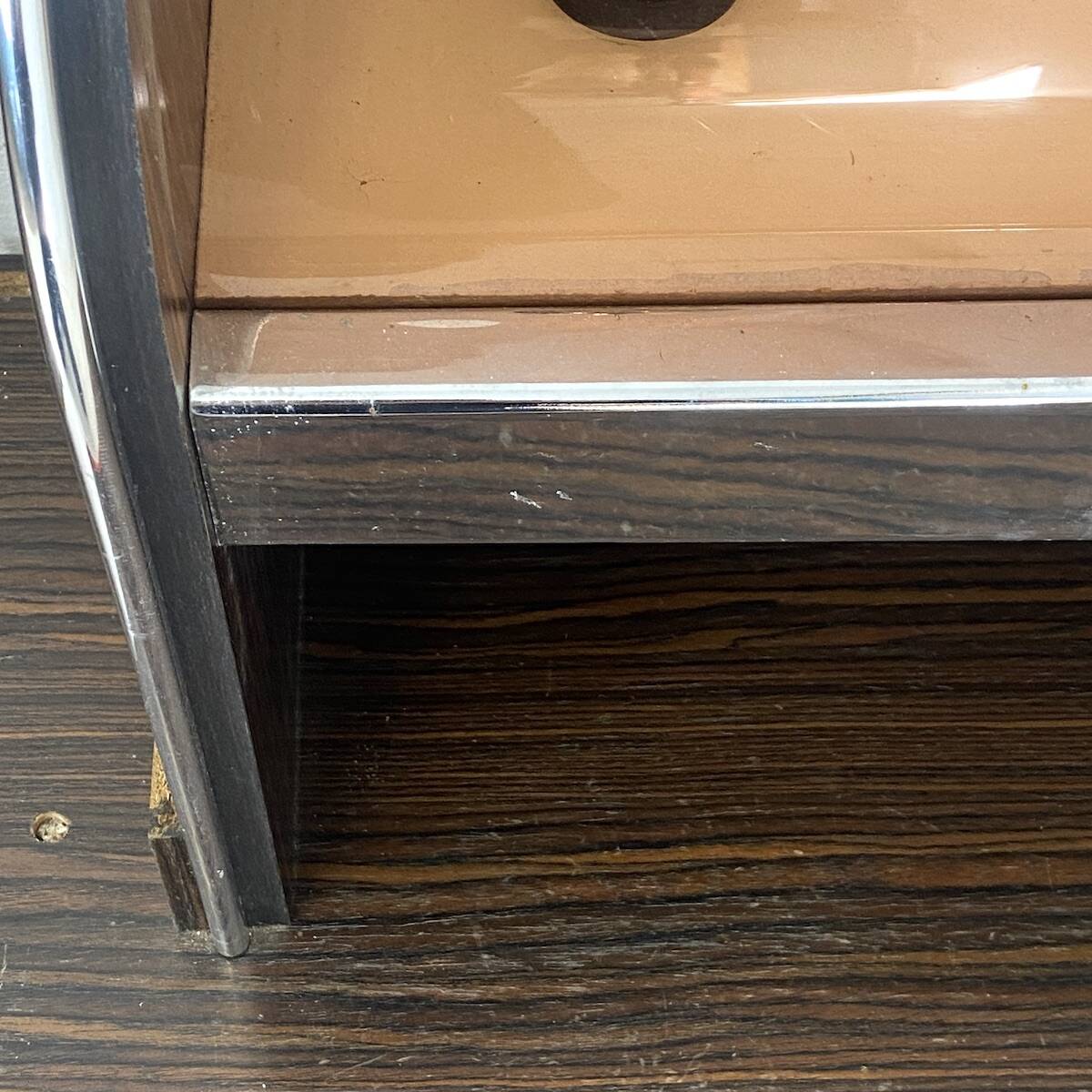 Pair of vintage 1970s Space Age bedside tables