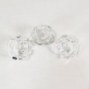 Crystal candlesticks, Royal Copenhagen, Denmark, 1980s.