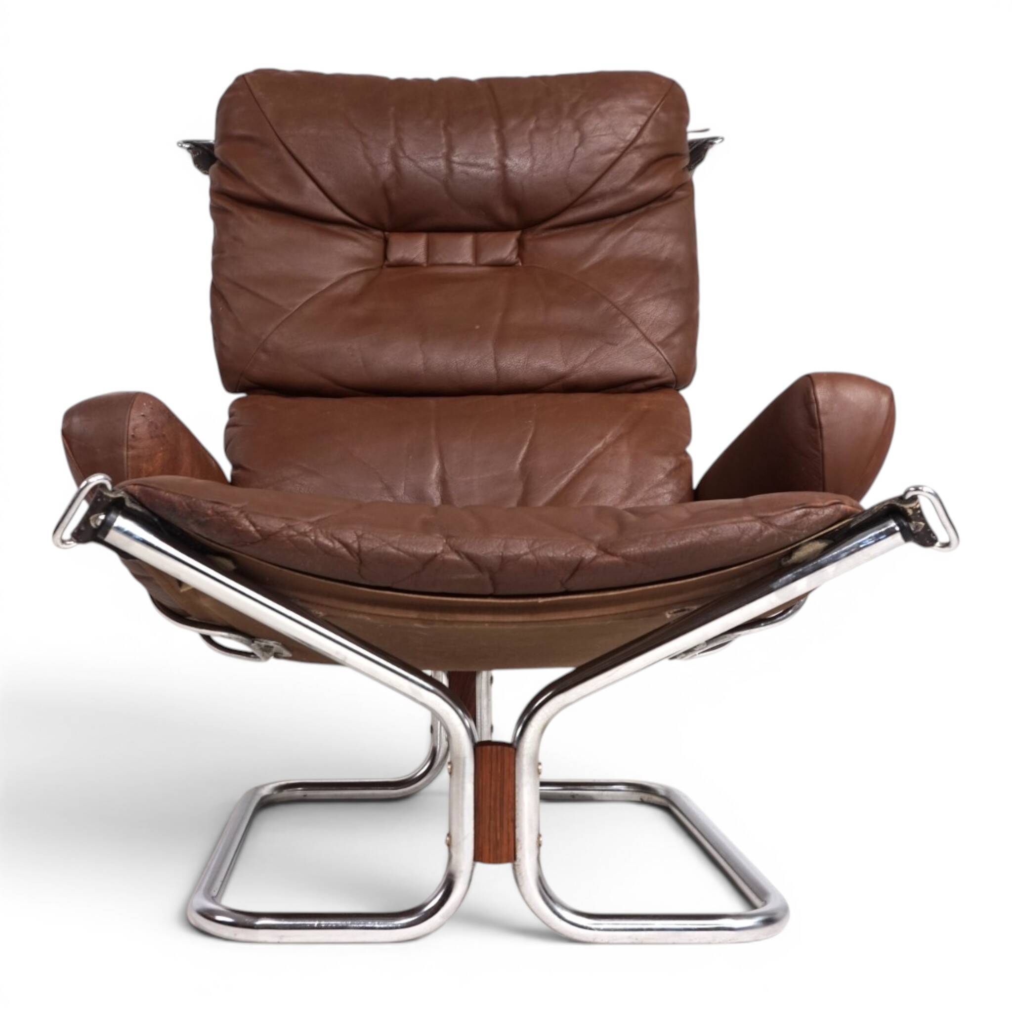 Westnofa Wing Leather Armchair by Harald Relling, 1970