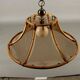 Vintage lamp from the 1980s made of bamboo and glass, Italy.