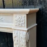 Louis XVI Style Fireplace in Pink Marble Circa 1980