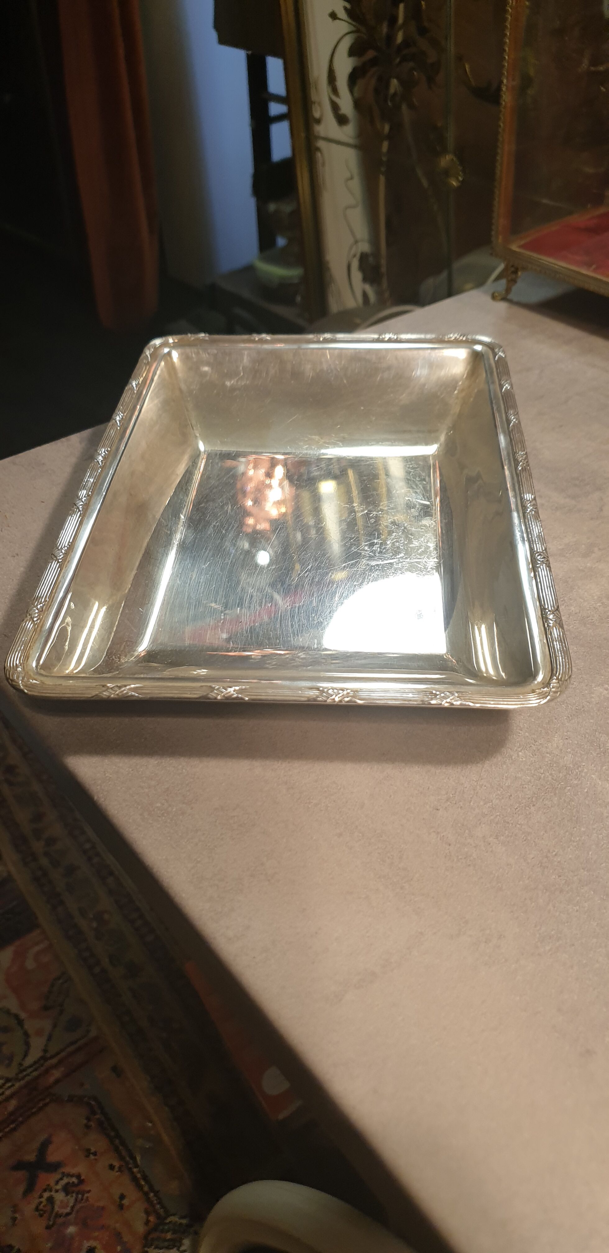 Silver metal dish hallmark and gramage late nineteenth century