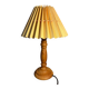 Elegant small table lamp in natural pine – 1980s