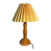 Elegant small table lamp in natural pine – 1980s