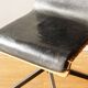 Handcrafted chair, laminated wood and leather