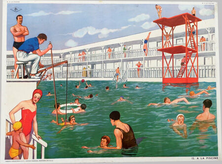School poster Nightingale the hairdresser / A vintage pool