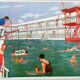 School poster Nightingale the hairdresser / A vintage pool