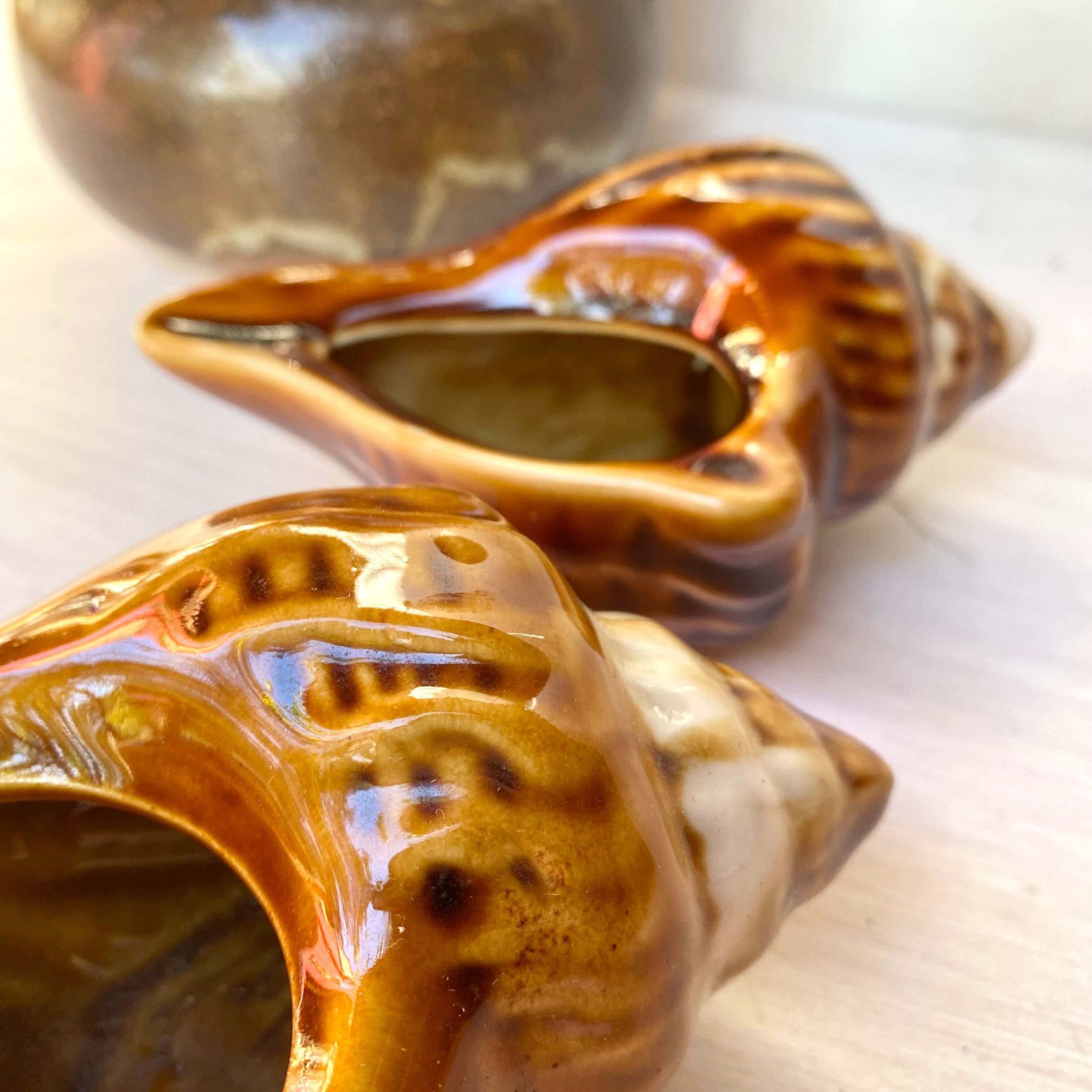 Vintage shell ashtrays