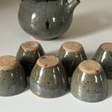 Vintage Gustave Tiffoche ceramic tea set from the 60s