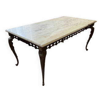 Coffee table above marble