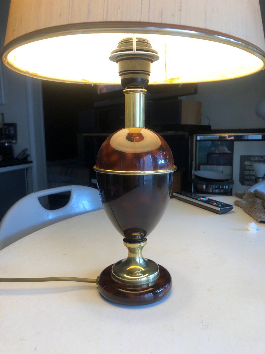 Beautiful brass lamp base