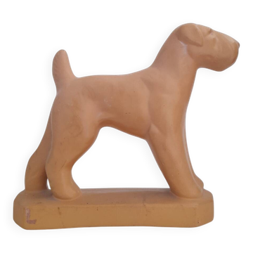 Dog, Airedale Terrier in Art Deco ceramic