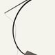 Vintage arc floor lamp with a chrome metal balance, 1970.