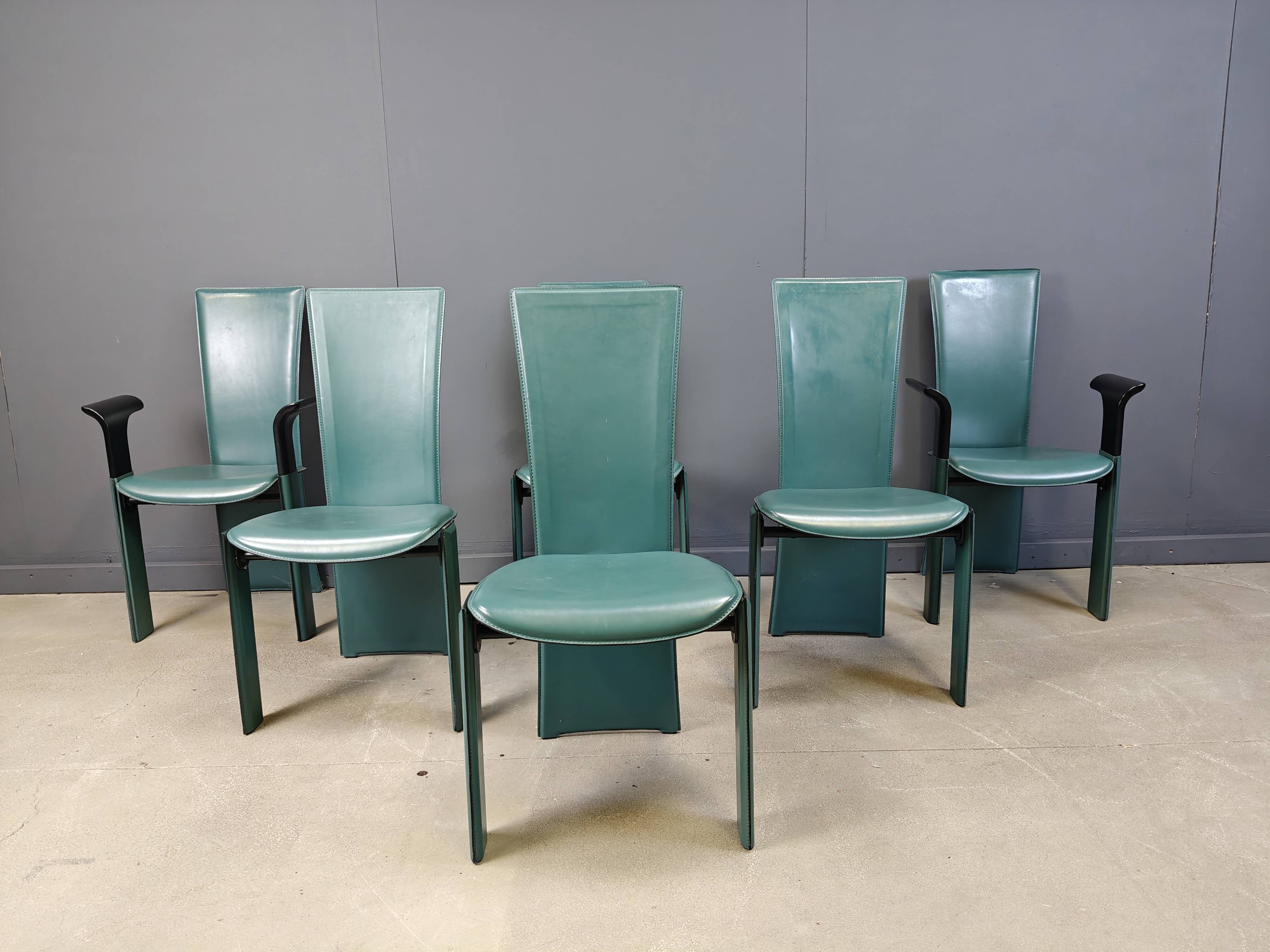 Vintage dining chairs by Pietro costantini, 1980s, set of 6
