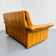 Vintage 70s thick cognac leather 2-seater sofa by De Sede.