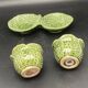 Cabbage-shaped salt and pepper shakers