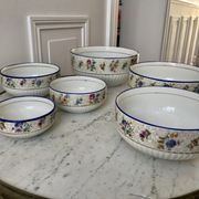 Salad bowls trundle porcelain limoges 50s