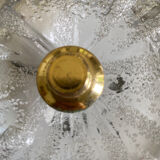 Glass and wood ceiling lamp
