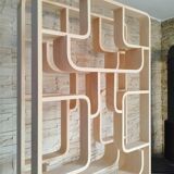 Mid-Century Czech Wall or Room Divider by Ludvik Volak for Drevopodnik Holesov, 1960s, Set of 2
