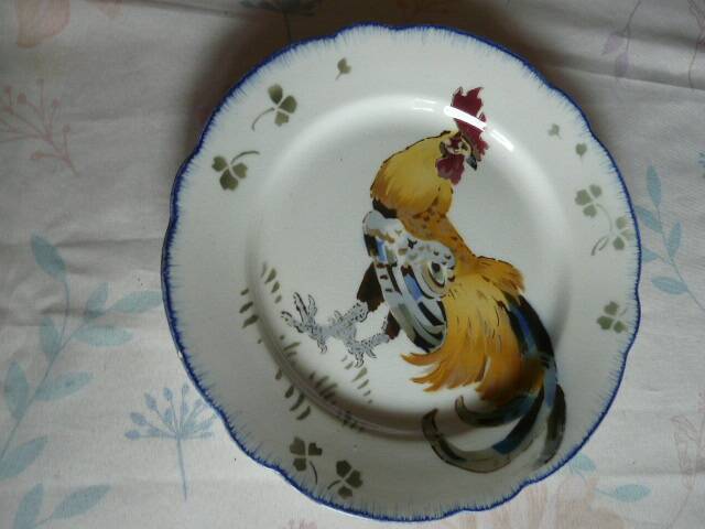 Luneville Rooster Plate